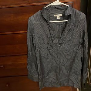 Banana Republic Tunic Blouse Grey & Black Size XS